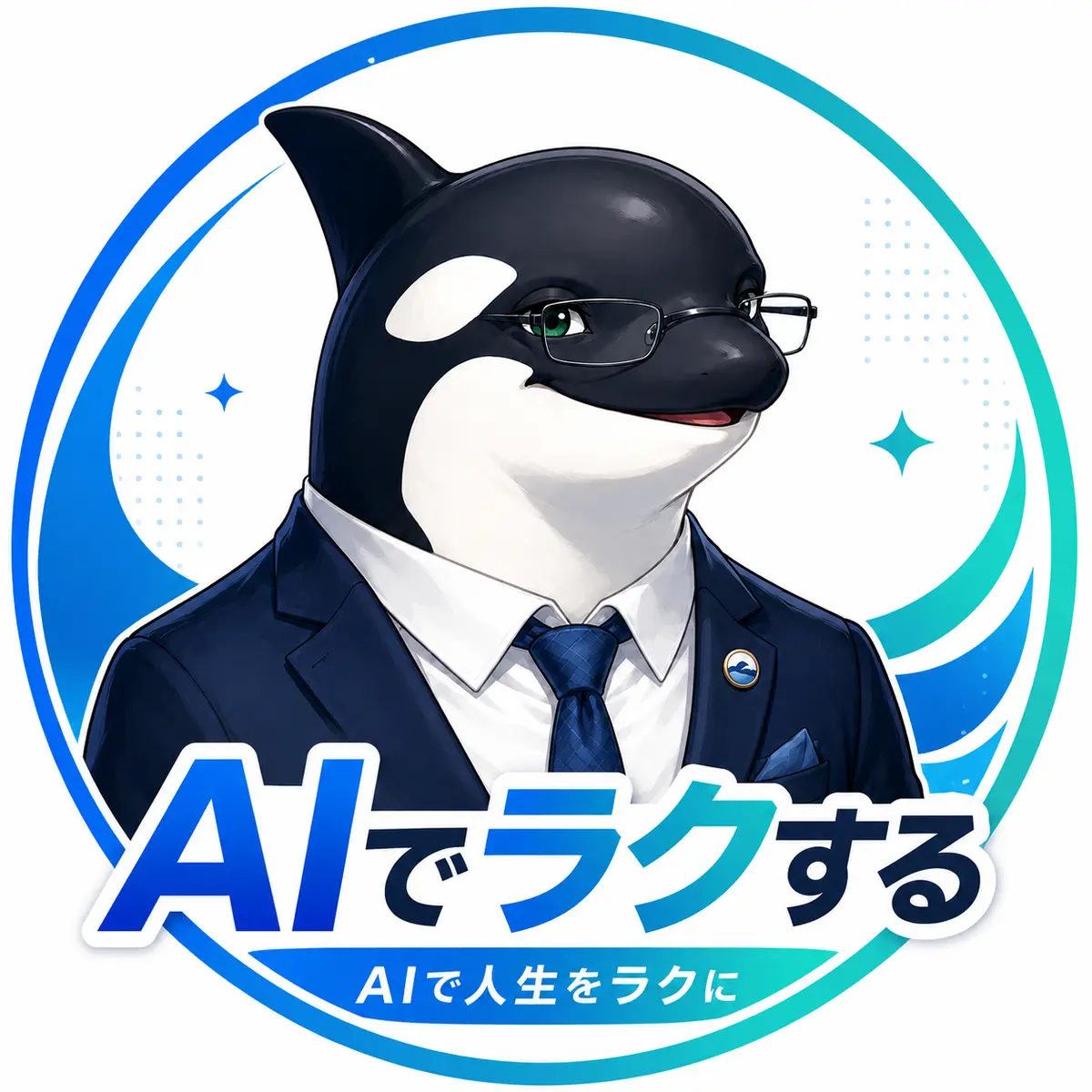 AIでラクするのシャチマスコット
